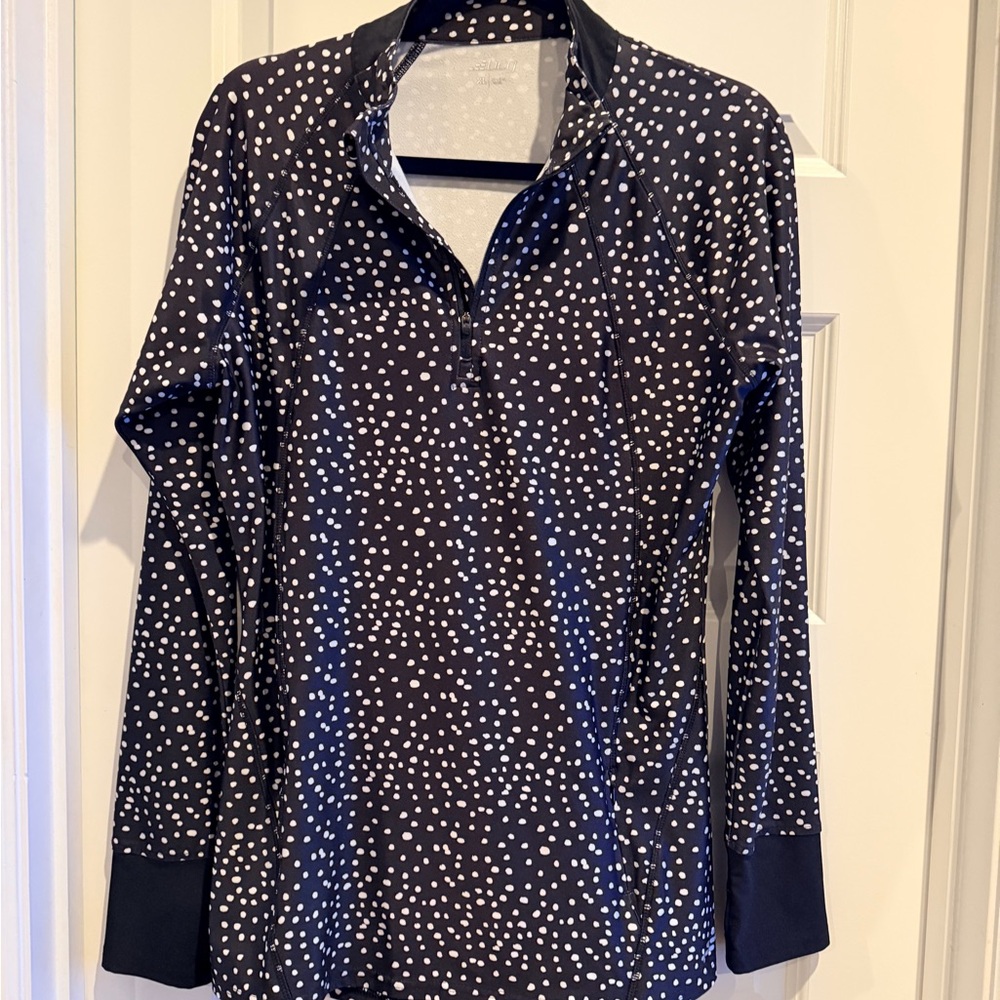 BCG Black and White Dotted Golf pullover